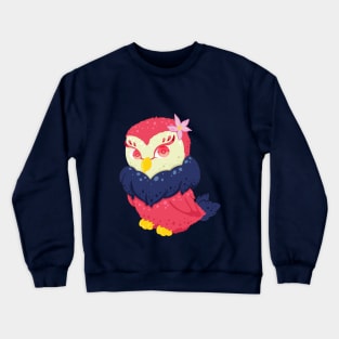 The little red lady owl- for Men or Women Kids Boys Girls love owl Crewneck Sweatshirt